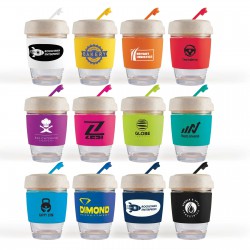 Reusable Coffee Cups - Glass - Vienna Eco Coffee Cup / Silicone Band 320ml