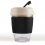 Reusable Coffee Cups - Glass - Vienna Eco Coffee Cup / Silicone Band 320ml