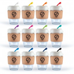 Reusable Coffee Cups - Glass - Vienna Eco Coffee Cup / Cork Band 320ml