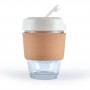 Reusable Coffee Cups - Glass - Vienna Eco Coffee Cup / Cork Band 320ml