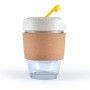 Reusable Coffee Cups - Glass - Vienna Eco Coffee Cup / Cork Band 320ml