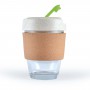 Reusable Coffee Cups - Glass - Vienna Eco Coffee Cup / Cork Band 320ml
