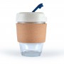 Reusable Coffee Cups - Glass - Vienna Eco Coffee Cup / Cork Band 320ml