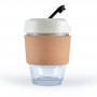 Reusable Coffee Cups - Glass - Vienna Eco Coffee Cup / Cork Band 320ml