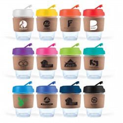 Reusable Coffee Cups - Glass - Vienna Coffee Cup / Cork Band 320ml