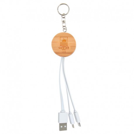 USB Hubs & Cables - Rise Bamboo 3 in 1 Power Cable