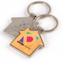 Metal Keyrings - House Bamboo Zinc Keytag