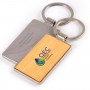 Metal Keyrings - Rectangle Bamboo Zinc Keytag