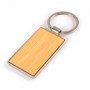 Metal Keyrings - Rectangle Bamboo Zinc Keytag