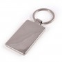 Rectangle Bamboo Zinc Keytag