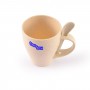 Reusable Coffee Cups - Avenue Wheat Fibre Cup and Spoon 330ml