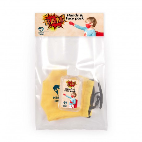Face Masks - Childrens Mask and Hand Sanitiser Pack