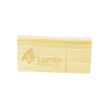 Wood & Bamboo Flash Drives - Magnetic Bamboo USB Drive 4GB - 32GB