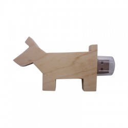 Wood & Bamboo Flash Drives - Wooden Dog Drive 4GB - 32GB
