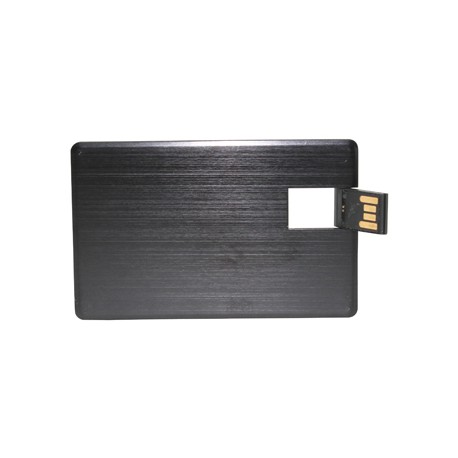 Credit Card Style USB Flash Drives - Alu Black Credit Card Drive 4GB - 32GB