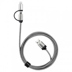 USB Hubs & Cables - Milano 2n1 Fabric Charge & Data Cable