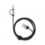 USB Hubs & Cables - Milano 2n1 Fabric Charge & Data Cable