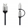 USB Hubs & Cables - Milano 2n1 Fabric Charge & Data Cable