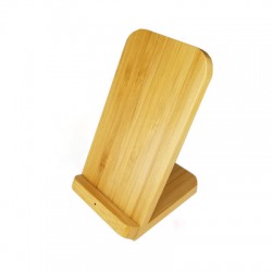 Phone & Tablet Chargers - Stirling Fast Wireless Charge Bamboo Stand