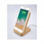 Phone & Tablet Chargers - Stirling Fast Wireless Charge Bamboo Stand
