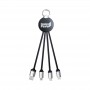 USB Hubs & Cables - Atesso 3n1 Light Up Charge Cable - Round