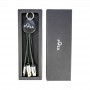 USB Hubs & Cables - Atesso 3n1 Light Up Charge Cable - Round