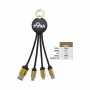 USB Hubs & Cables - Atesso 3n1 Light Up Charge Cable - Round