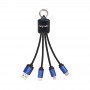 USB Hubs & Cables - Atesso 3n1 Light Up Charge Cable - Rectangle