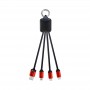 USB Hubs & Cables - Atesso 3n1 Light Up Charge Cable - Rectangle