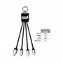 USB Hubs & Cables - Atesso 3n1 Light Up Charge Cable - Rectangle