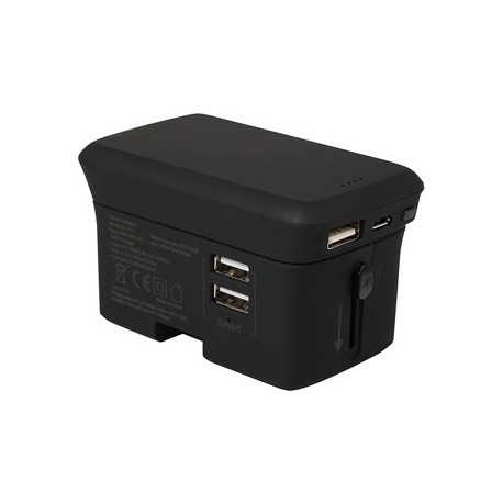 Travel Accessories - Lazio Travel Adaptor & Power Bank - 4000 mAh