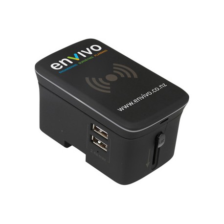 Phone & Tablet Chargers - Portici Travel Adaptor with Fast Wireless Charger