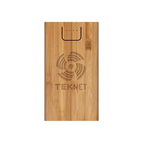 Phone & Tablet Chargers - Jaegers Bamboo Wireless Power Bank - 5000 mAh