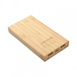 Custom Printed Lanyards - Kendal Bamboo Power Bank - 5000 mAh