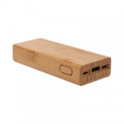 Custom Printed Lanyards - Luton Bamboo Power Bank - 10000 mAh