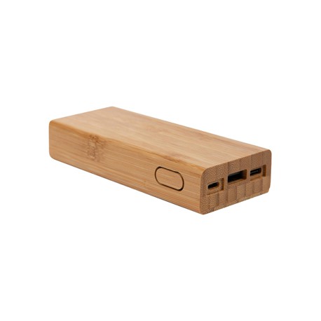 Custom Printed Lanyards - Luton Bamboo Power Bank - 10000 mAh
