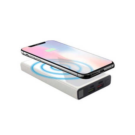 Custom Printed Lanyards - Boston Quick Charge Wireless Power Bank - 10,000 mAh