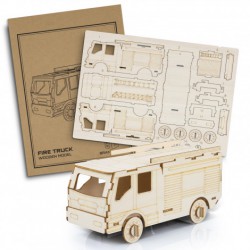 Executive Games - BRANDCRAFT Fire Truck Wooden Model
