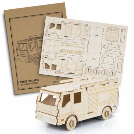Executive Games - BRANDCRAFT Fire Truck Wooden Model
