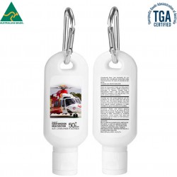 Sunscreen & Lip Balm - 60ml Australian Made Spf50 Sunscreen Lotion With Carabiner