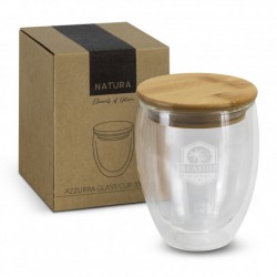 Reusable Coffee Cups - Glass - NATURA Azzurra Glass Cup - 350ml