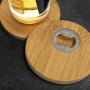 Coasters - Bamboo Bottle Opener Coaster Set of 2 - Round