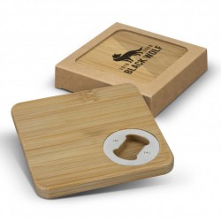 Coasters - Bamboo Bottle Opener Coaster Set of 2 - Square
