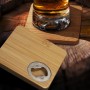 Coasters - Bamboo Bottle Opener Coaster Set of 2 - Square