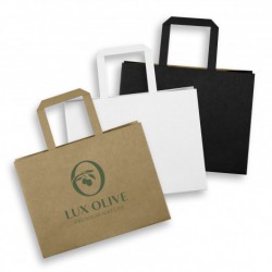 Paper Bags - Medium Flat Handle Paper Bag Landscape