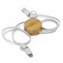 USB Hubs & Cables - Bamboo Retractable Charging Cable