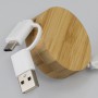USB Hubs & Cables - Bamboo Retractable Charging Cable