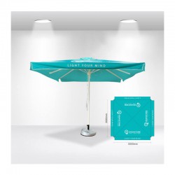 Market umbrellas - 3x3m Square Commercial Market Umbrella - With Valance