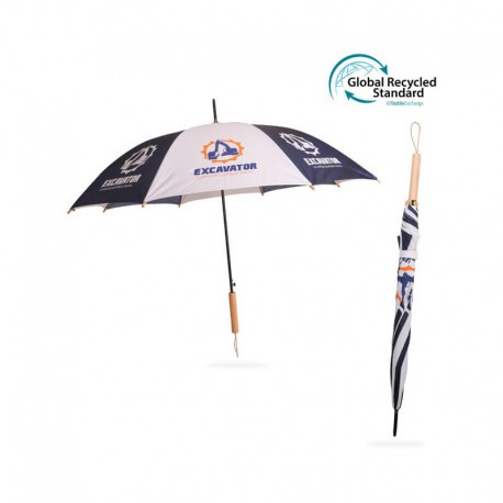 Custom Made Umbrellas - Custom Made RPET Umbrella with Straight Handle