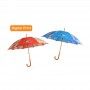 RPET Wooden Umbrella with Curved Handle